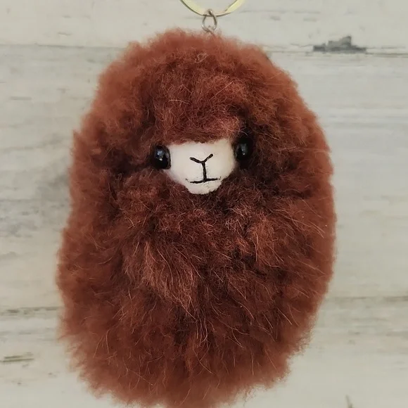 TERRA BABY ALPACA FUR KEYCHAIN/BAG CHARM - Picture 6 of 7